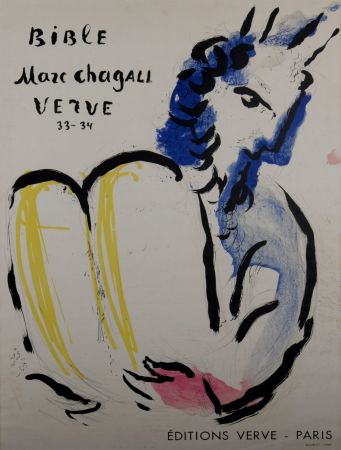 Litografía Chagall - Bible, Marc Chagall, Verve 33-34, 1956