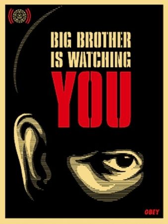 Serigrafía Fairey - Big Brother is Watching You