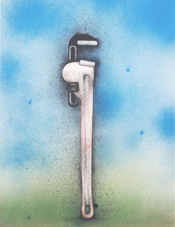 Litografía Dine - Big Red Wrench in a Landscape