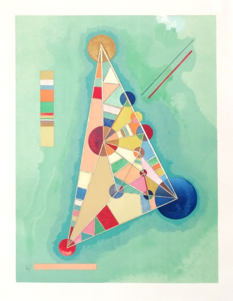 Litografía Kandinsky - Bigarrure dans le triangle