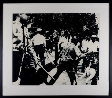 Serigrafía Warhol - Birmingham Race Riot, 1964