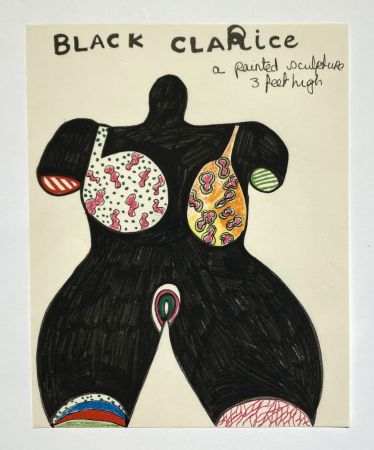 Litografía De Saint Phalle - Black Clarice. 1966