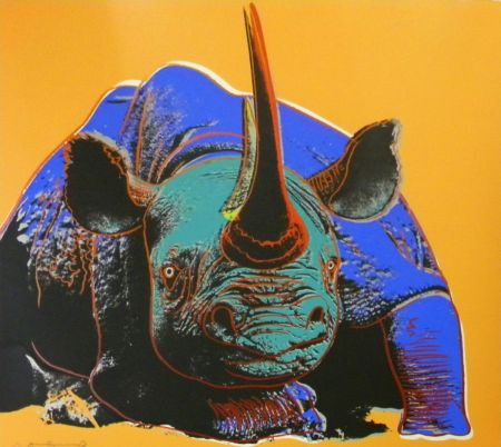 Serigrafía Warhol - Black Rhinoceros (FS II.301) 