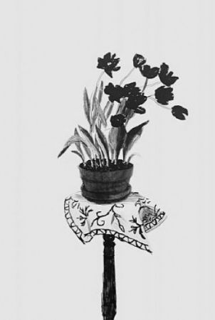 Litografía Hockney - Black Tulips