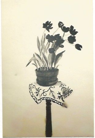 Litografía Hockney - Black Tulips