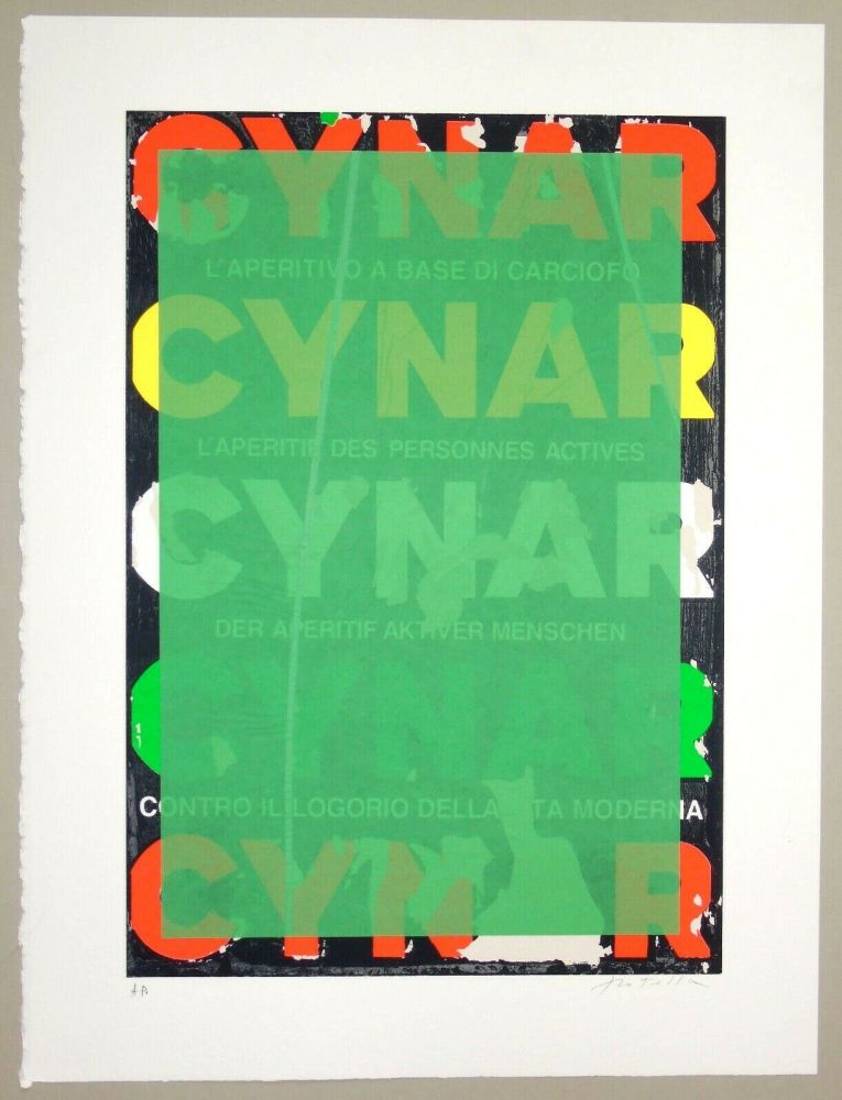 Serigrafía Rotella - Blank Cynar (verde)