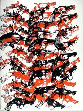 Serigrafía Arman - Bloody Guns