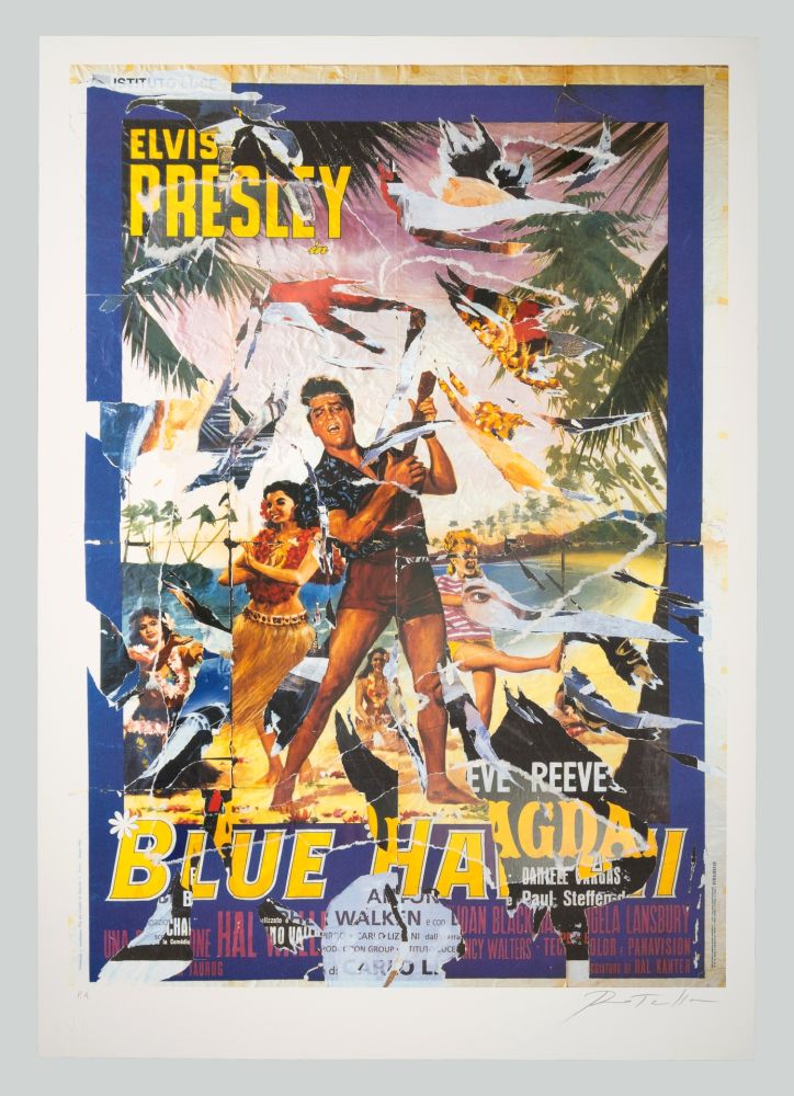 Serigrafía Rotella - Blue Hawaii