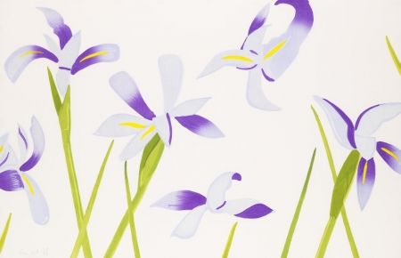 Grabado En Madera Katz - Blue Irises
