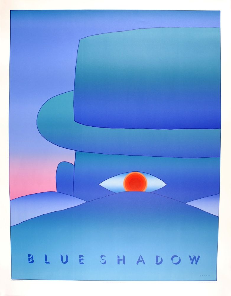 Cartel Folon - Blue Shadow (L'Aube, 1972)