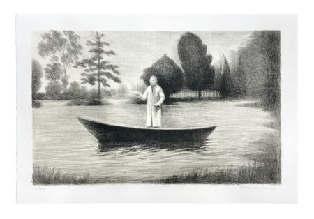 Litografía Martensen - Boat