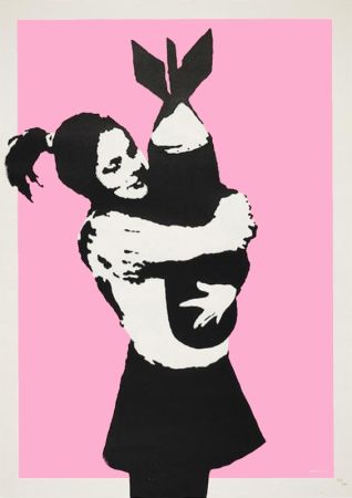 Serigrafía Banksy - BOMB LOVE (BOMB HUGGER)