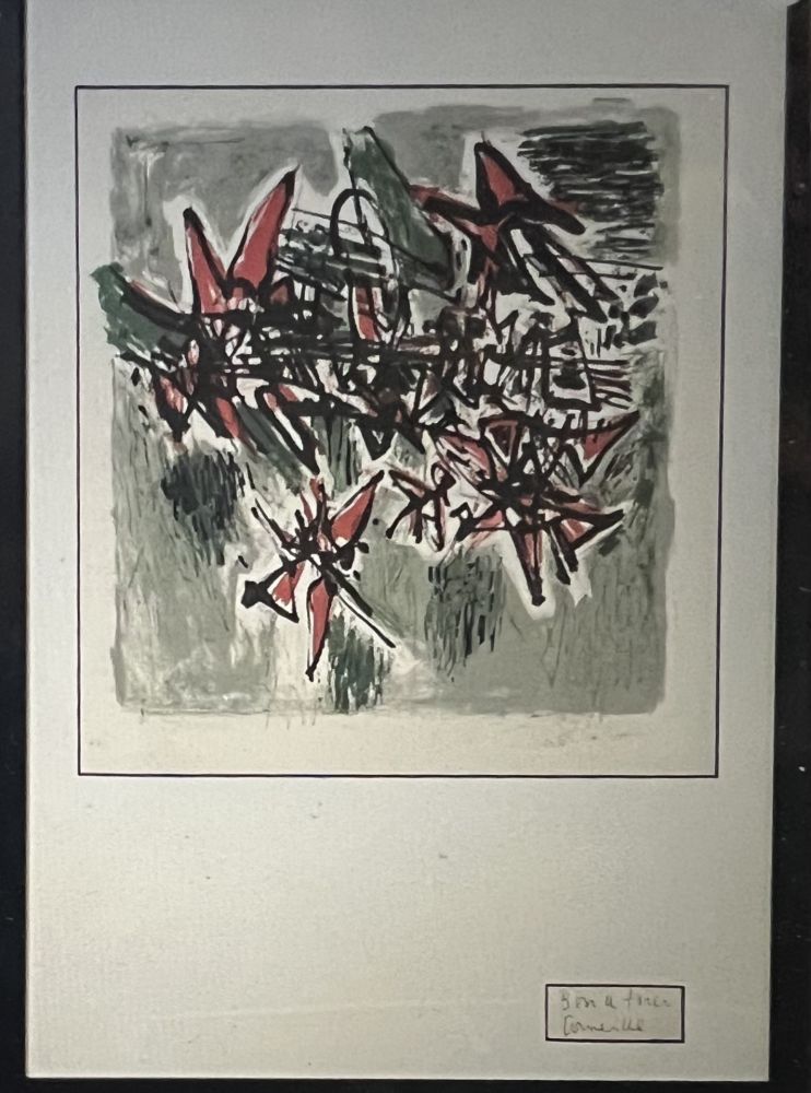 Litografía Corneille - BON A TIRER - Encadré - Lithographie Vol d'oiseaux 1960