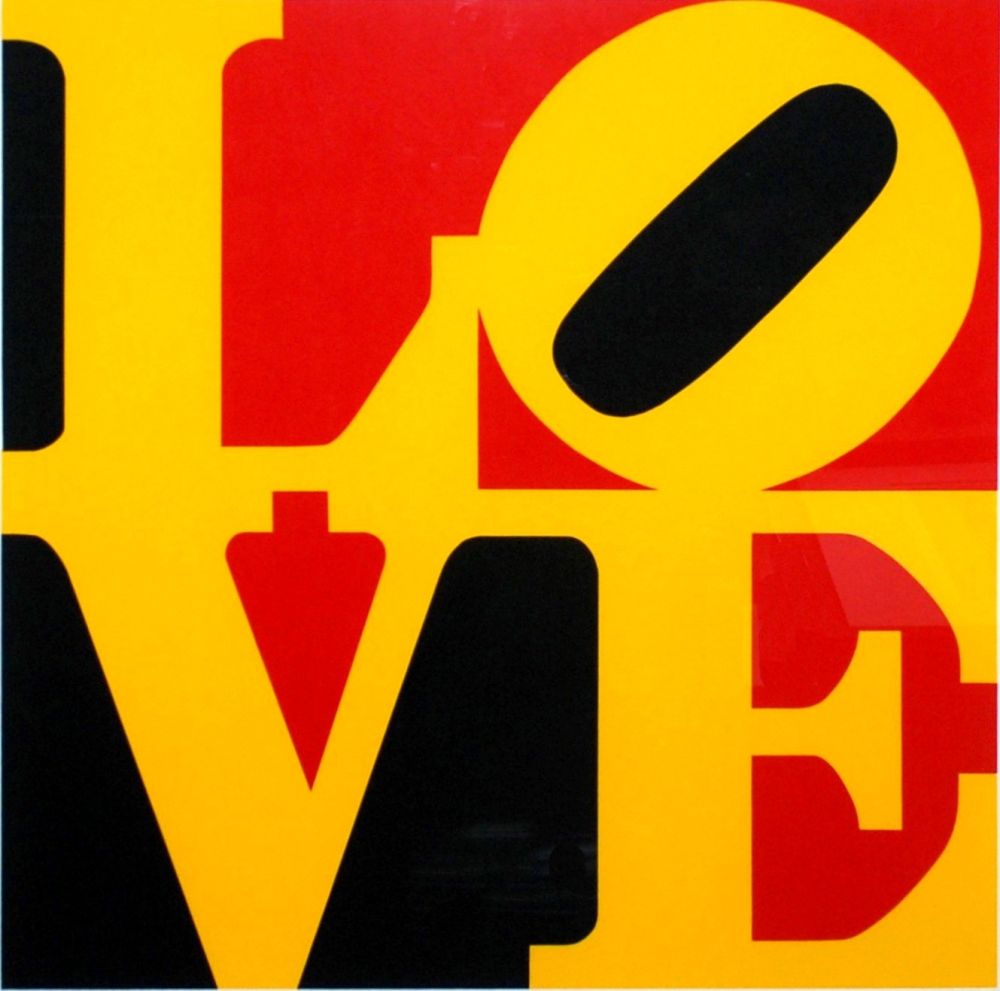 Serigrafía Indiana - Book of Love #9 (Black, Yellow, and Red - German Love)