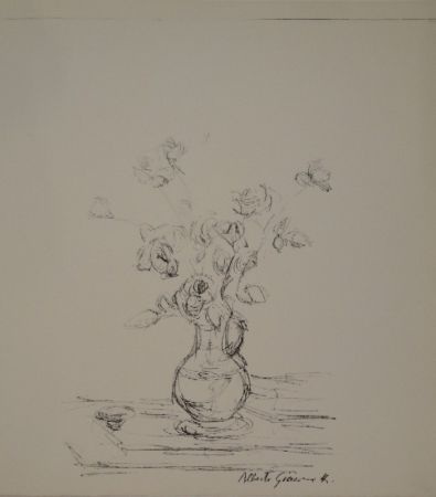 Litografía Giacometti -  Bouquet dans une cruche I