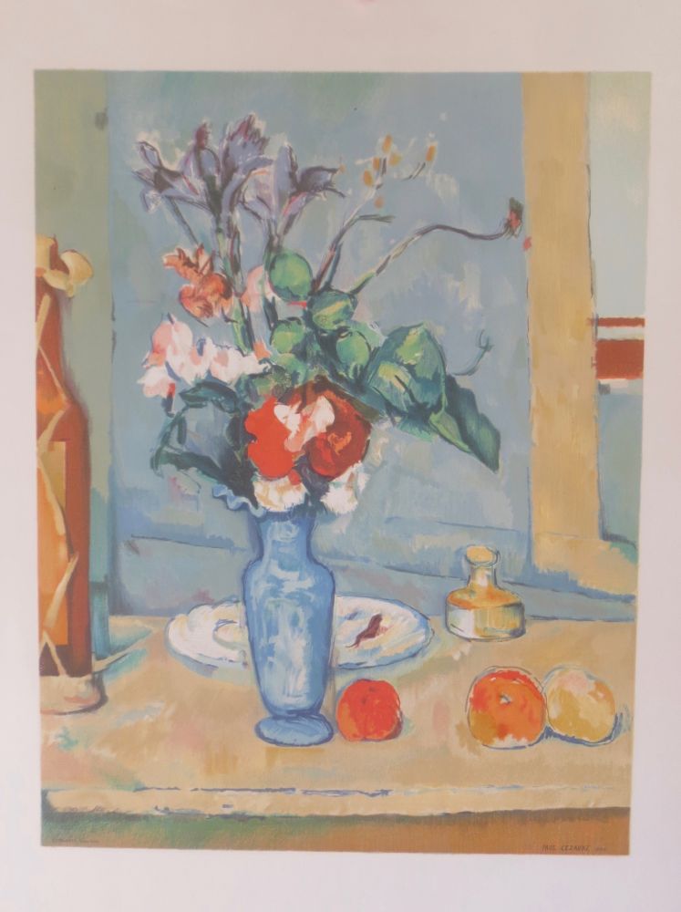 Litografía Cezanne - Bouquet de fleurs