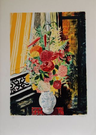 Litografía Kisling - Bouquet de Fleurs