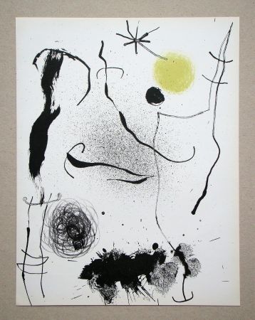 Litografía Miró - Bouquet de rèves pour Leïla