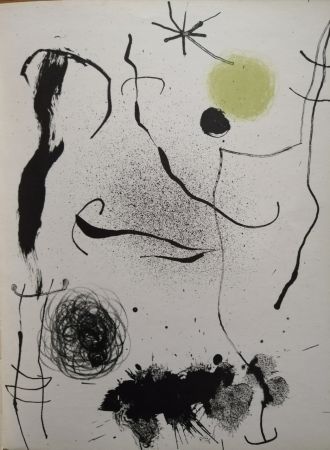 Litografía Miró - Bouquet de rêves pour Leila