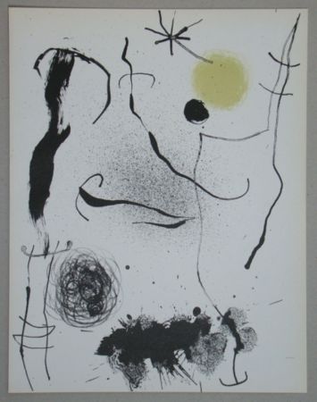 Litografía Miró - Bouquet de rêves pour Leila