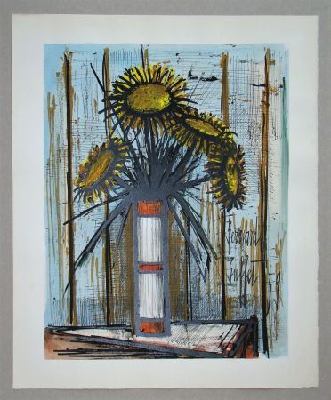 Litografía Buffet - Bouquet de soleils, 1959