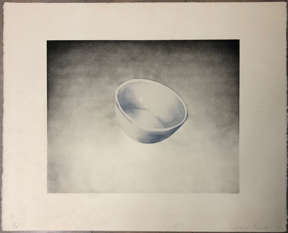 Litografía Ruscha - Bowl, from domestic tranquility series