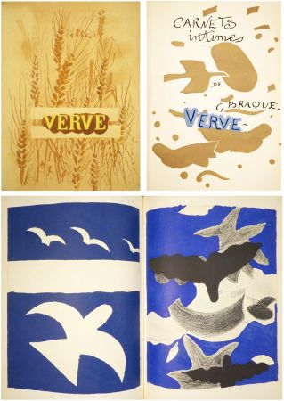 Libro Ilustrado Braque - BRAQUE CARNETS INTIMES - VERVE  Vol. VIII. N° 31-32 (1955)