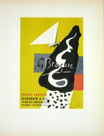 Litografía Braque - Braque Graveur  Galerie Berggruen Paris 1953
