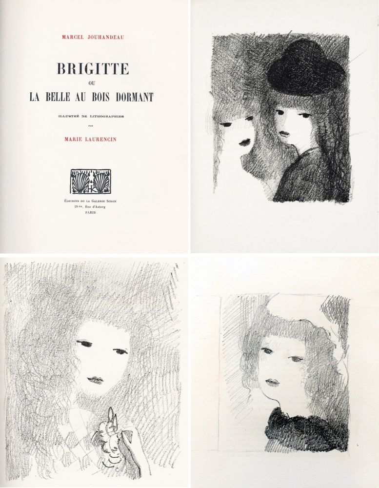 Libro Ilustrado Laurencin - BRIGITTE OU LA BELLE AU BOIS DORMANT (M. Jouhandeau. 1925)