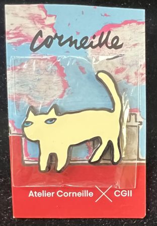 Múltiple Corneille -  Broche chat en émail cloisonné - Bijou d'artiste
