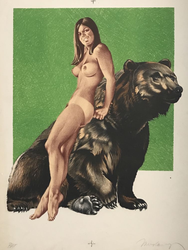 Litografía Ramos - Browned Bear