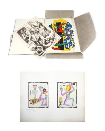 Grabado Brauner - BRUNIDOR. Portofolio n° 2: Toyen, V. Brauner, F. Léger, H. Michaux, Hérold, Masson, Hélion (1947-1952)