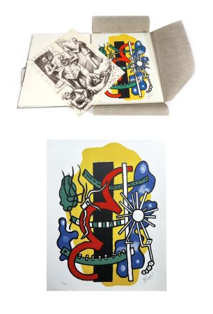 Litografía Leger - Brunidor. Portofolio Numéro 2: Fernand Léger, H. Michaux, Toyen, Hérold, Masson, Hélion, V. Brauner (1947)