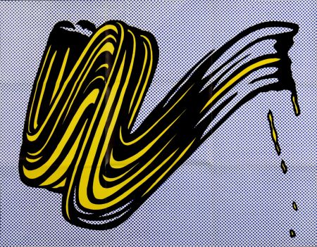 Litografía Lichtenstein - Brushstroke, 1965 -  Castelli Mailer!