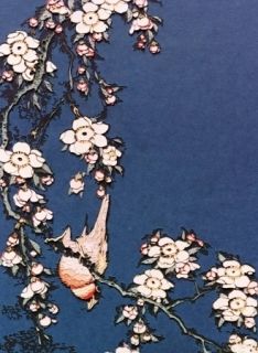 Fotografía Muniz - Bullfinch and weeping cherry from small flowers