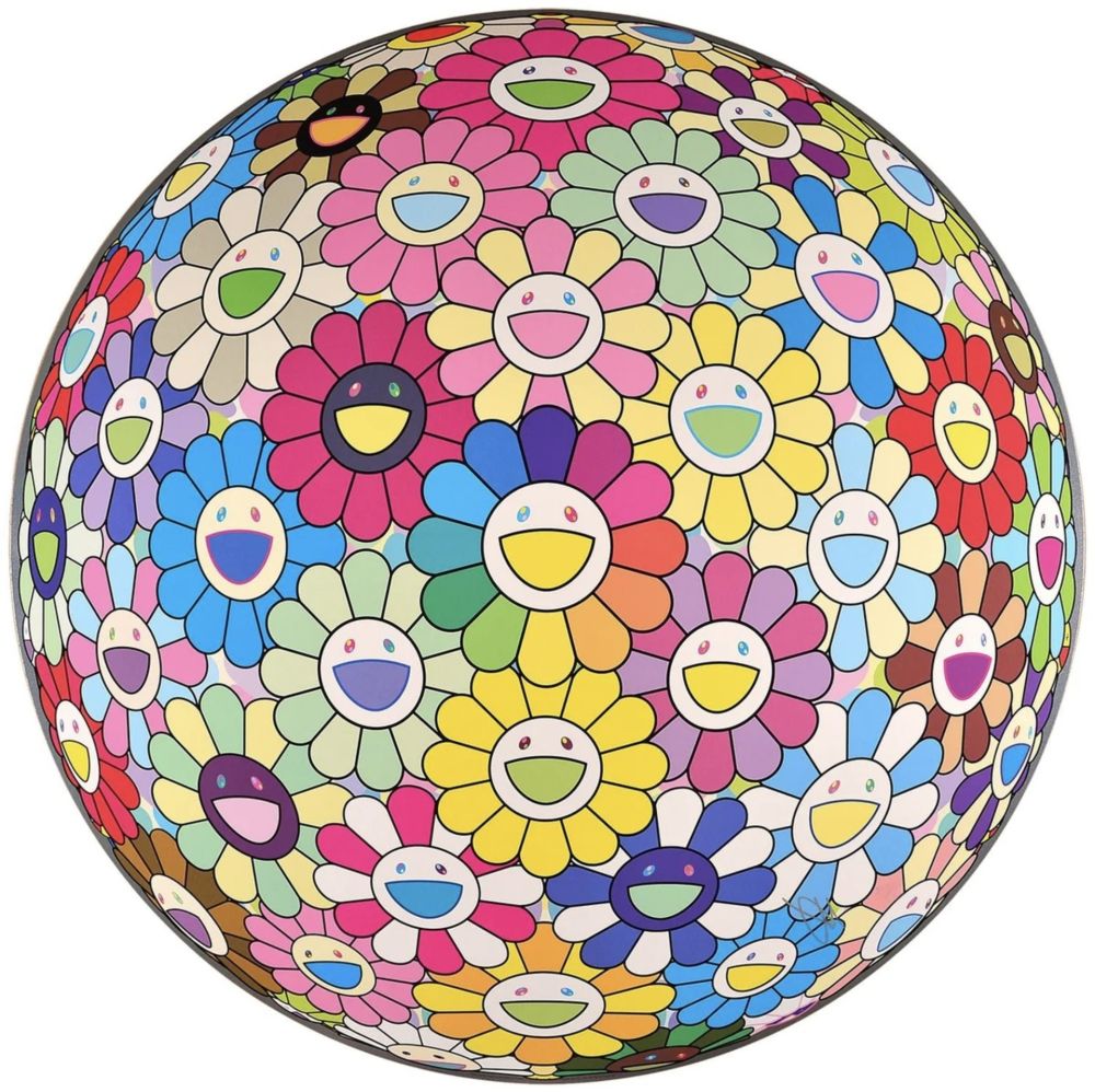 Litografía Murakami - Burying my face in the field of flowers