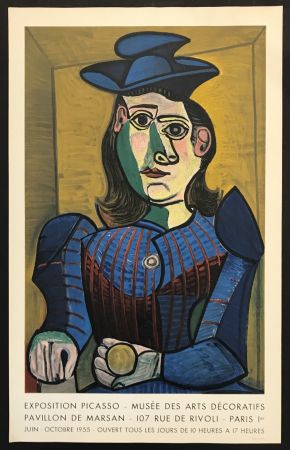 Litografía Picasso - Buste de Femme au Chapeau Bleu – Musee des Arts Decoratifs