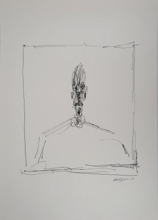 Litografía Giacometti - Buste d'homme
