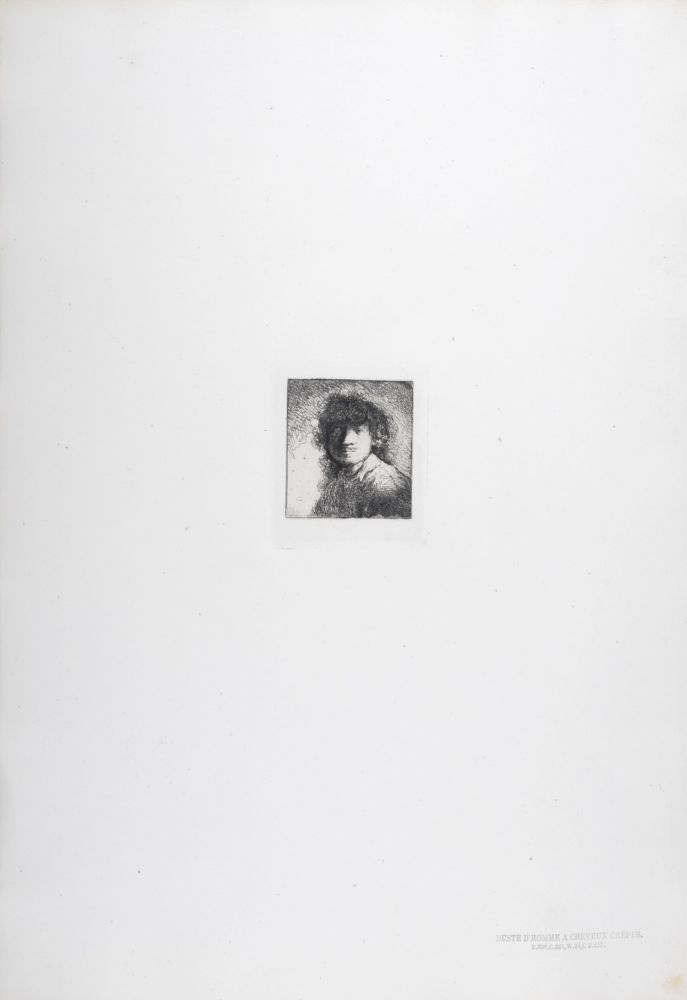 Heliograbado Rembrandt - Buste d'homme a cheveux crépus