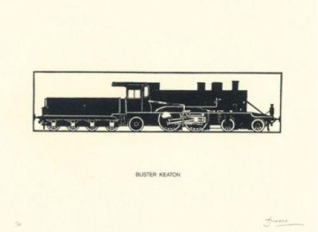 Litografía Brossa - Buster Keaton