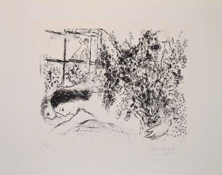 Litografía Chagall - By the window - M624