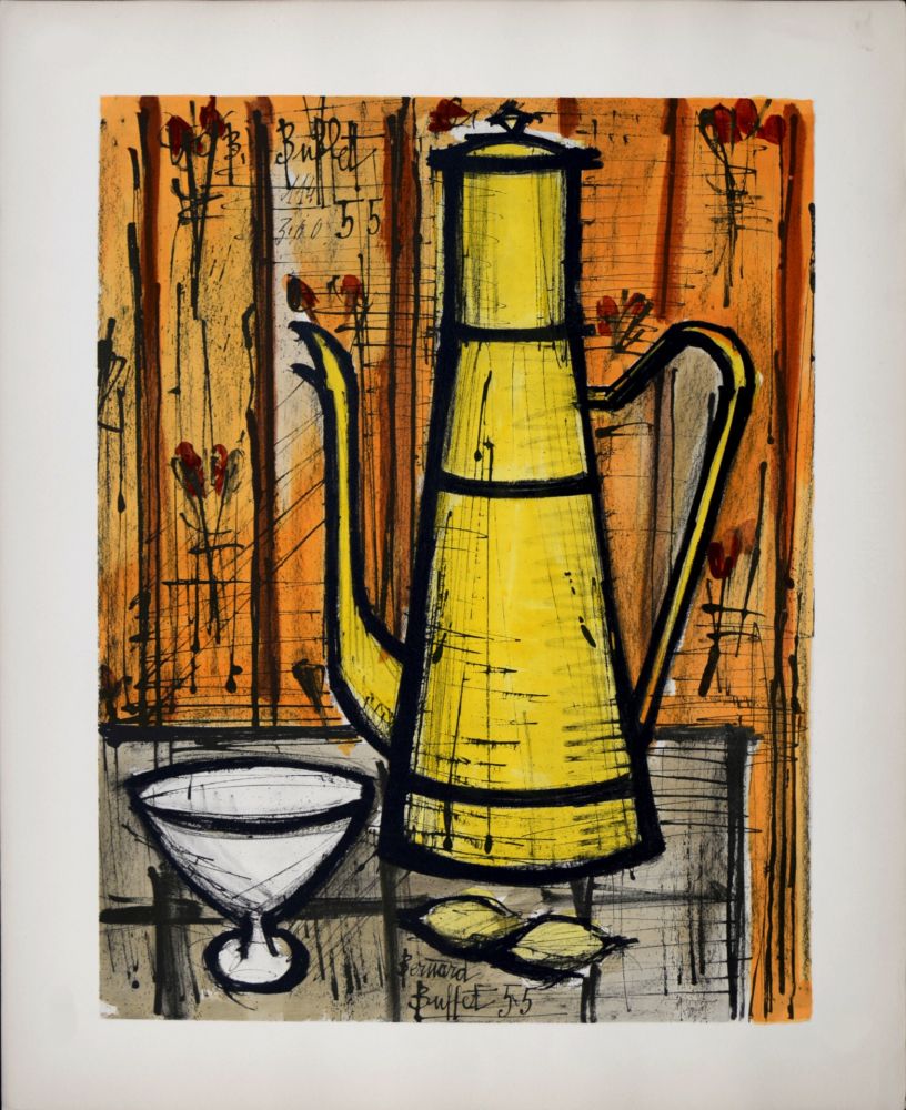 Litografía Buffet - Cafetière jaune, 1960 - Hand-numbered!