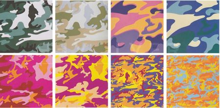 Serigrafía Warhol - Camouflage, Complete Portfolio (FS II.406 through FS II.413)
