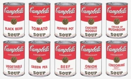 Serigrafía Warhol (After) - Campbell soup 10 silkscreens