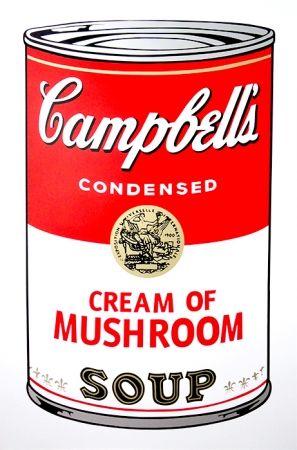 Serigrafía Warhol (After) - Campbell's Soup - Mushroom