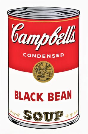 Serigrafía Warhol - Campbell's Soup, Black Bean