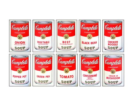 Serigrafía Warhol - CAMPBELL'S SOUP COMPLETE PORTFOLIO I (Sunday B. Morning edition)