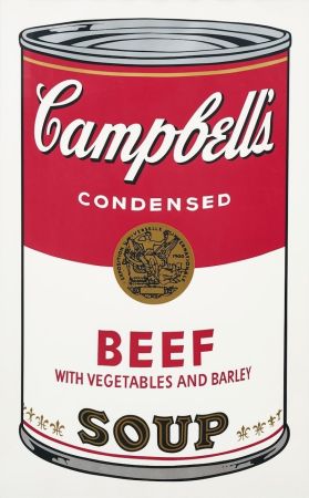 Serigrafía Warhol - Campbell's Soup I: Beef with Vegetables and Barley