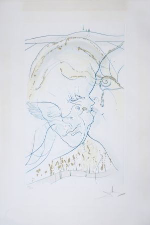 Grabado Dali - Cantique des Cantiques : Les Yeux de colombe de la Mariée, 1971 - Hand-signed