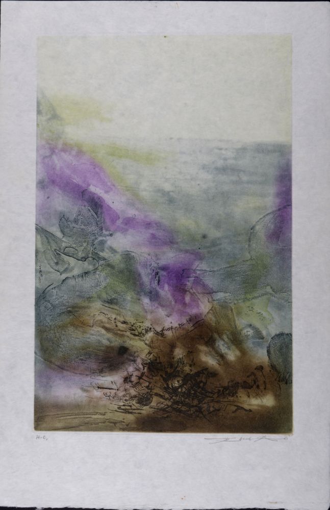 Grabado Zao - Canto Pisan (planche 7), 1972 - Hand-signed